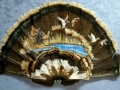 Feather painted fan by Julie Woods